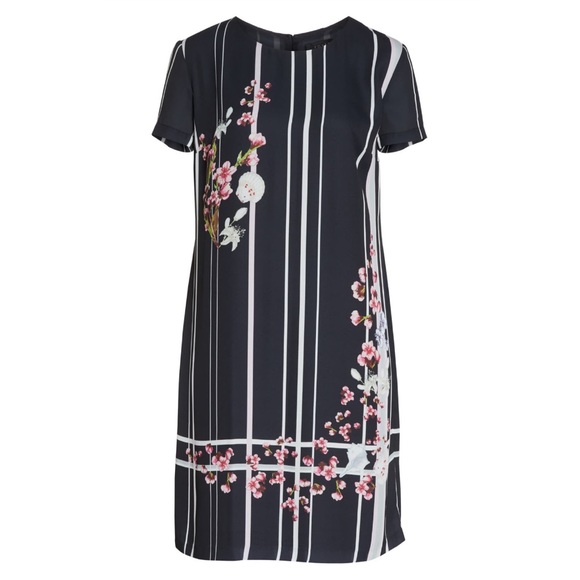 NWT Forest Lily Floral Shift Dress - Picture 1 of 8